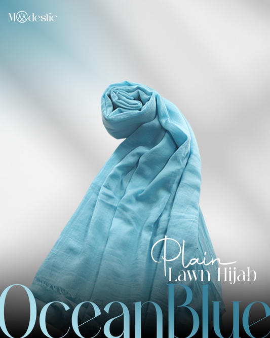 Ocean Blue - Plain Lawn