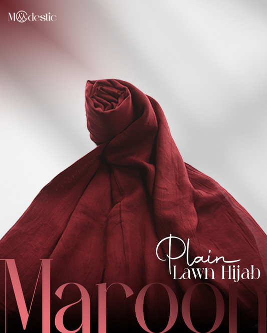 Maroon - Plain Lawn