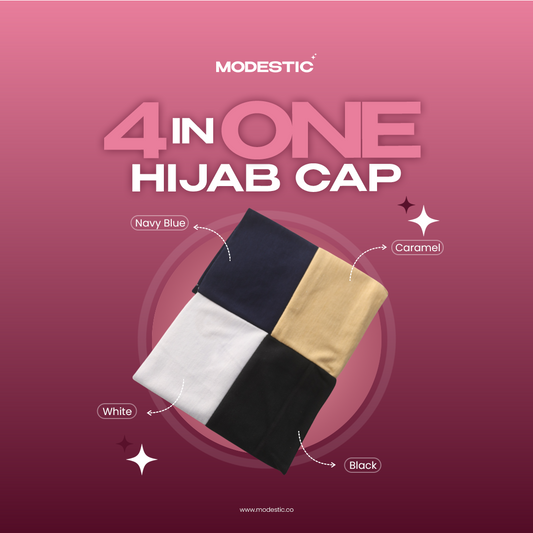 4 in 1 Hijab Cap - Neutral