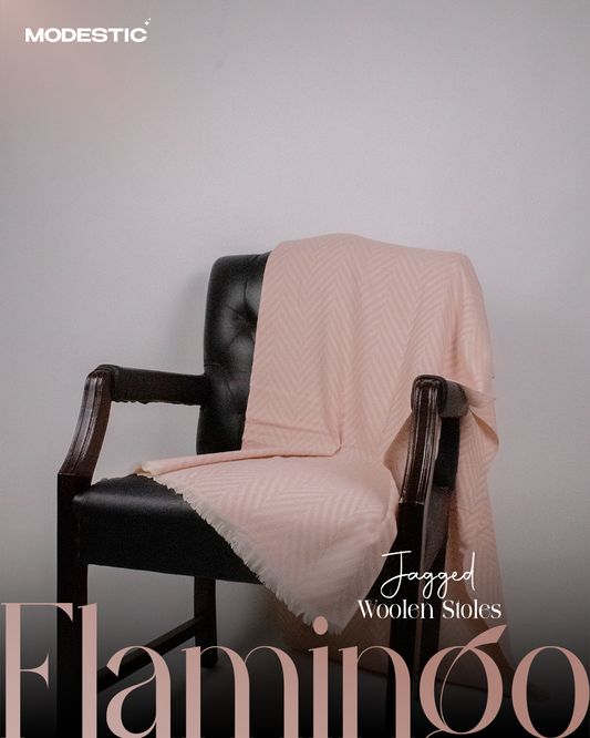 Flamingo - Jagged Woolen Stoles