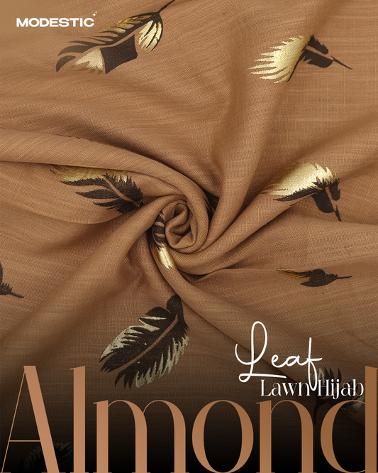 Almond - Leaf Lawn Hijab