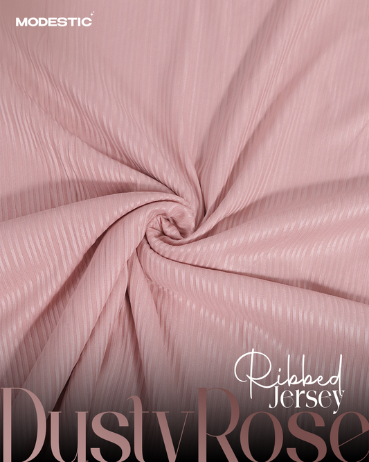 Dusty Rose - Ribbed Jersey