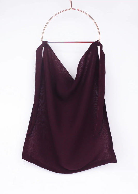 Tie-back Niqab - Plum