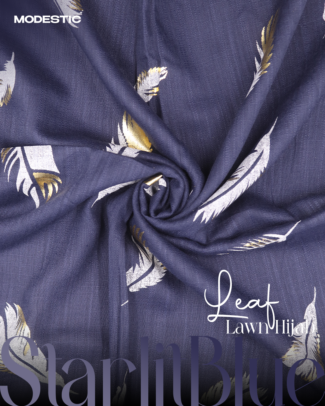 Starlit Blue - Leaf Lawn Hijab